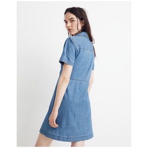 Madewell Denim Waisted Shirtdress in Penview Wash